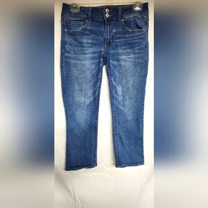 American Eagle Outfitters Blue Ankle Cropped Jeans